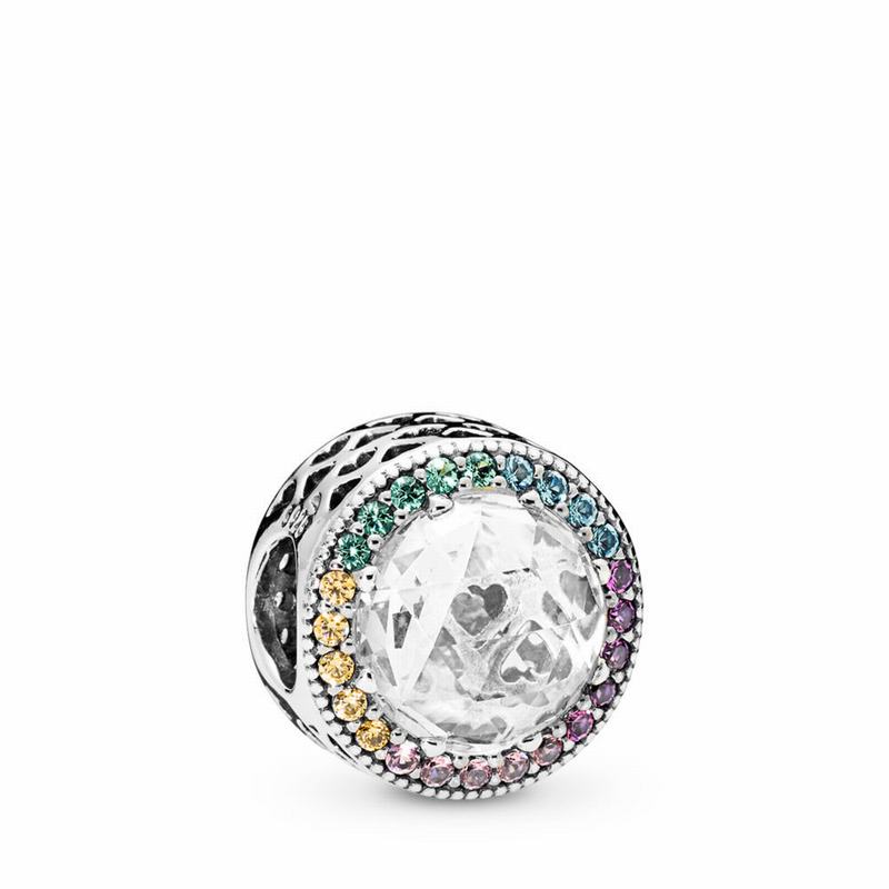 Pandora Multi-Color Radiant Hearts Charm Silver Egypt QJ0386147